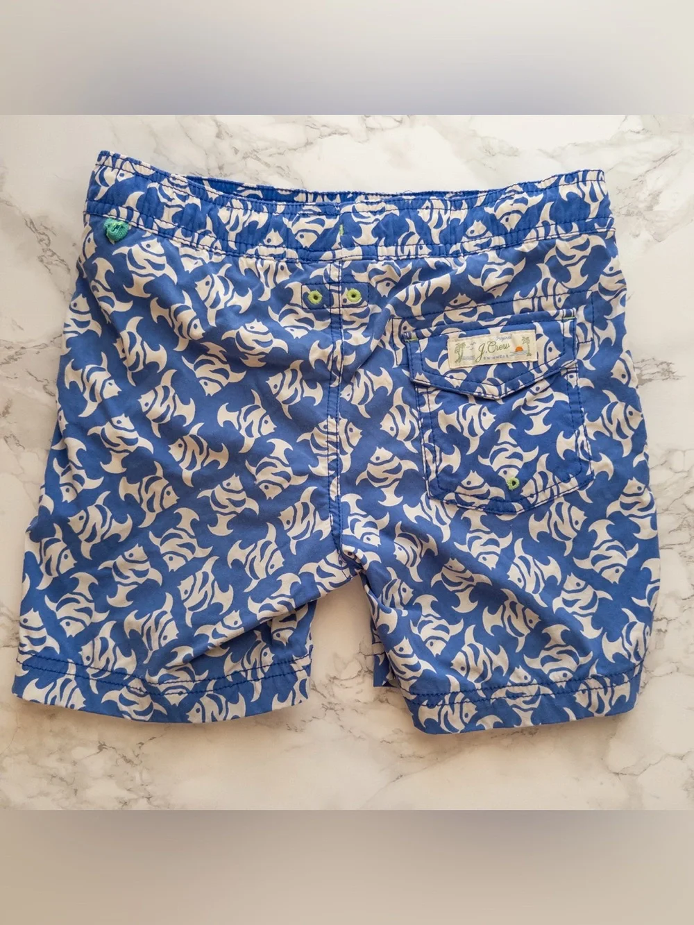 GUC J. Crew  Crewcuts swim trunks 6 lot of 2 blue green